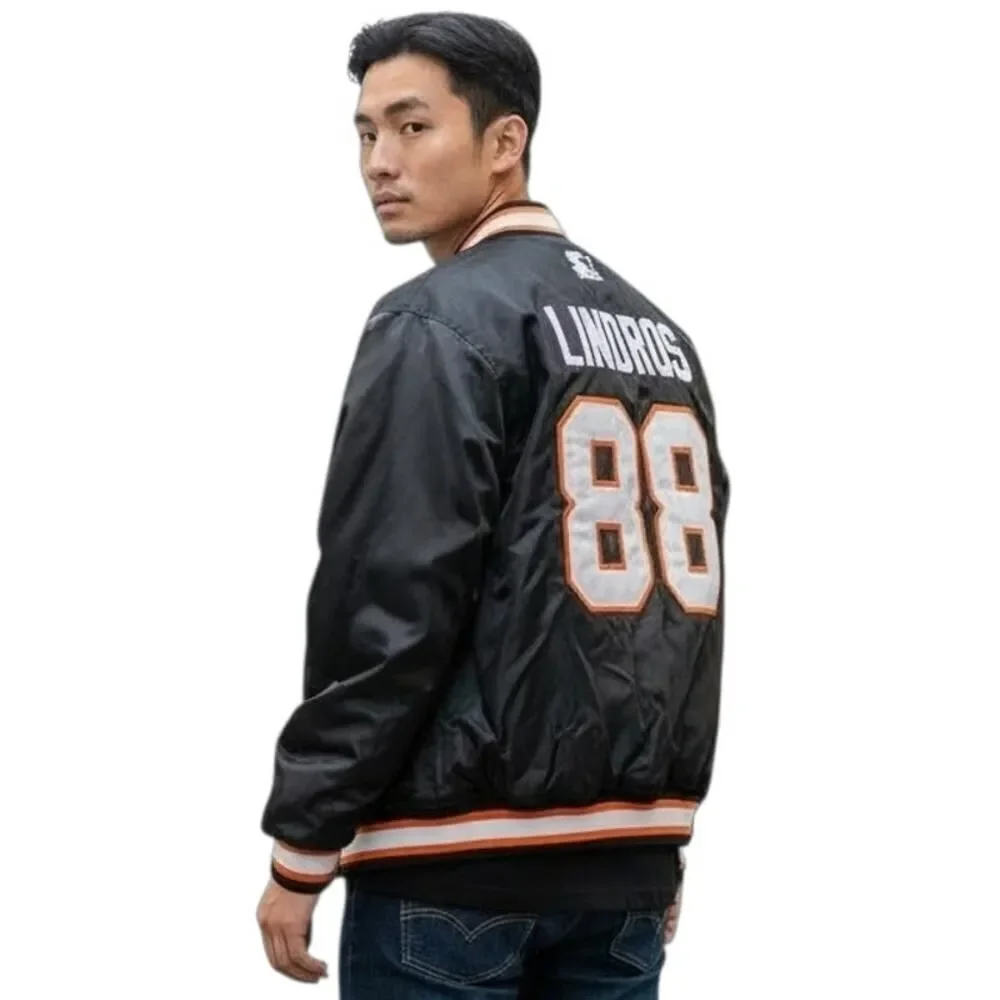 Philadelphia Flyers Lindros #88 Boys Starter Black Embroidered Jacket - Size: L